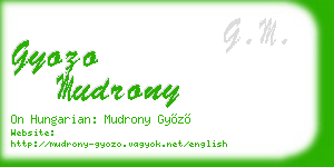 gyozo mudrony business card